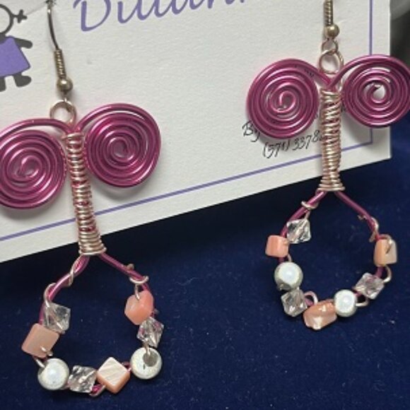 Buy 2 GET 1 Free NWT Handmade Color Copper Wire Earrings  By ME - Picture 3 of 4